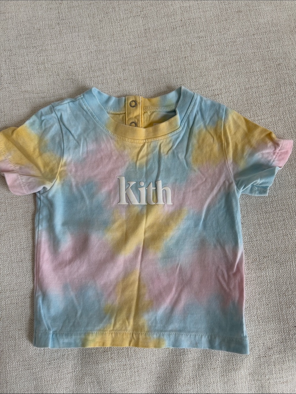 Kith Kids Pastel Tie-Dye Tee - Blue, Pink, Yellow